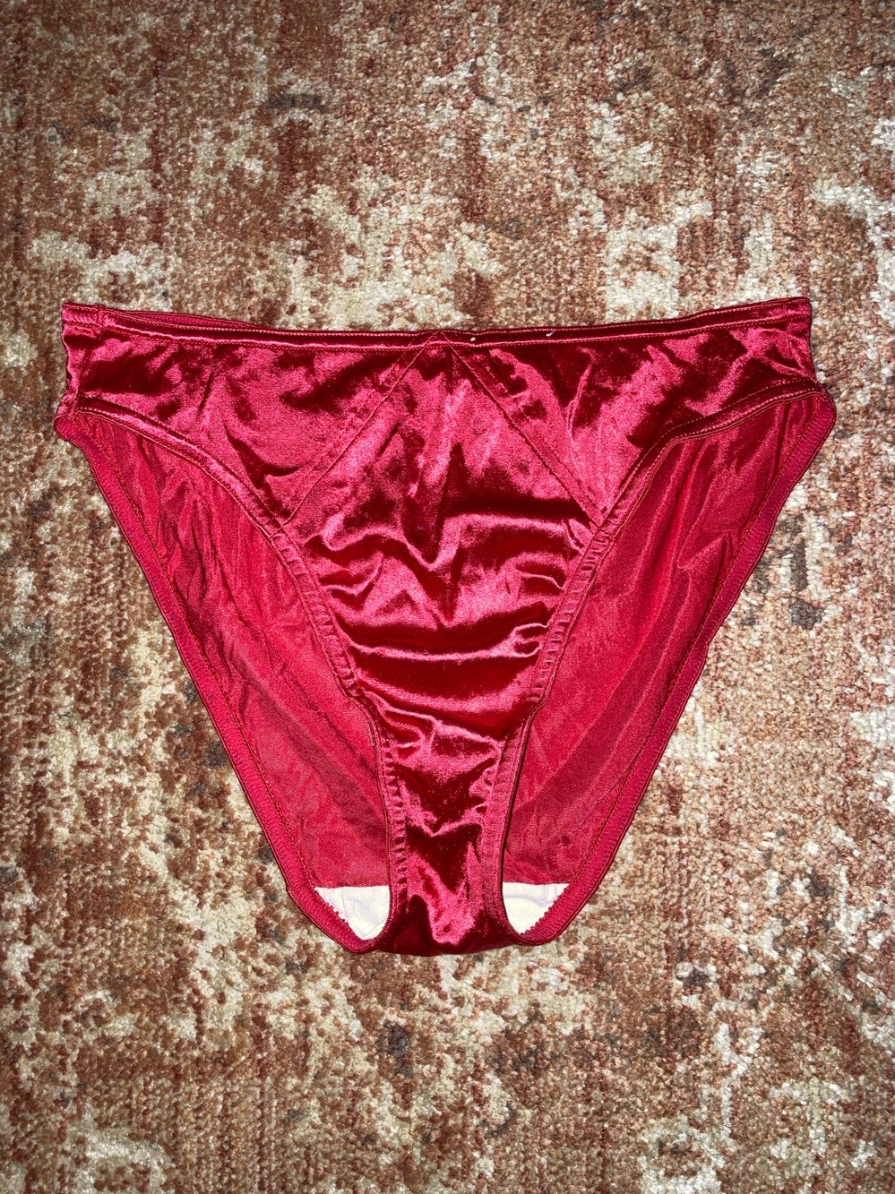 Vintage Red Satin Panty